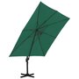 Voir la diapositive 3 : VIDAXL Parasol de jardin en porte-a-faux et poteau en aluminium vert