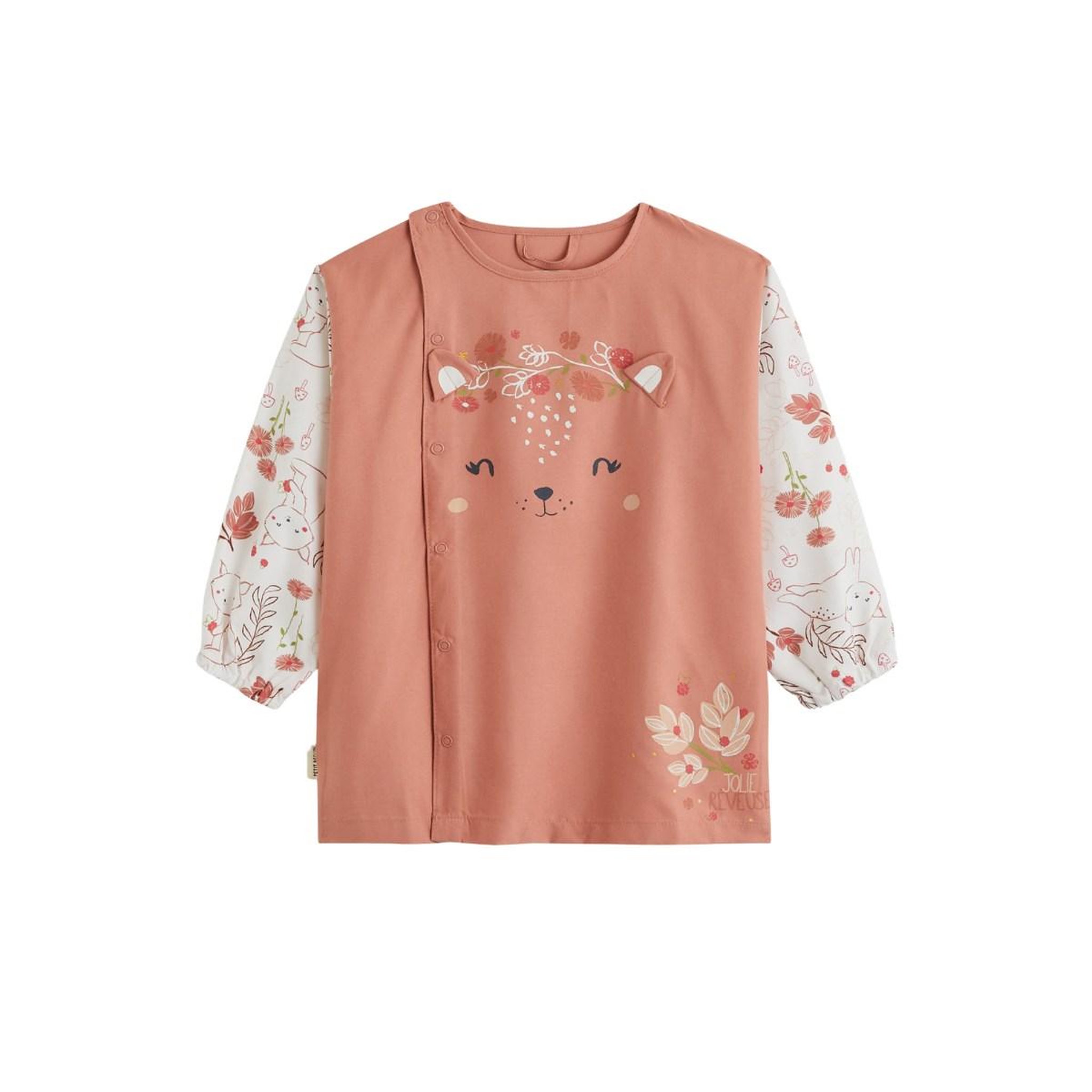 Petit Béguin Tablier enfant petite rêveuse. Coloris disponibles : Rose