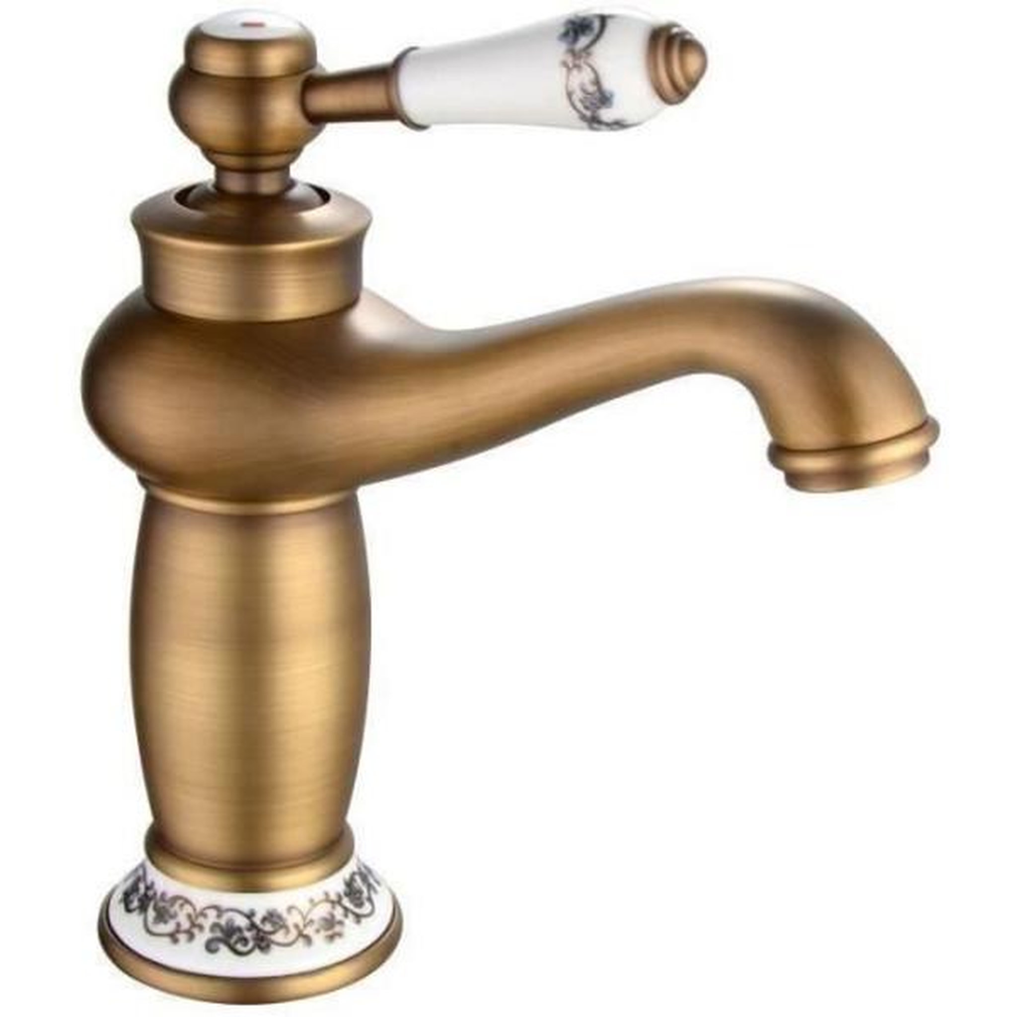 ROUSSEAU Mitigeur lavabo rousseau marple vieux bronzé - cartouche céramique et aérateur réducteur de débit