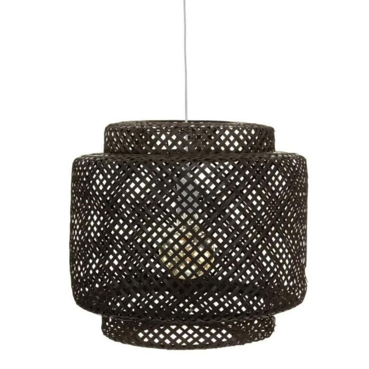 ATMOSPHERA Lampe Suspension Bambou  Liby  40cm Noir