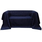 VIDAXL Housse de canape Micro-suede Bleu marine 270x350 cm