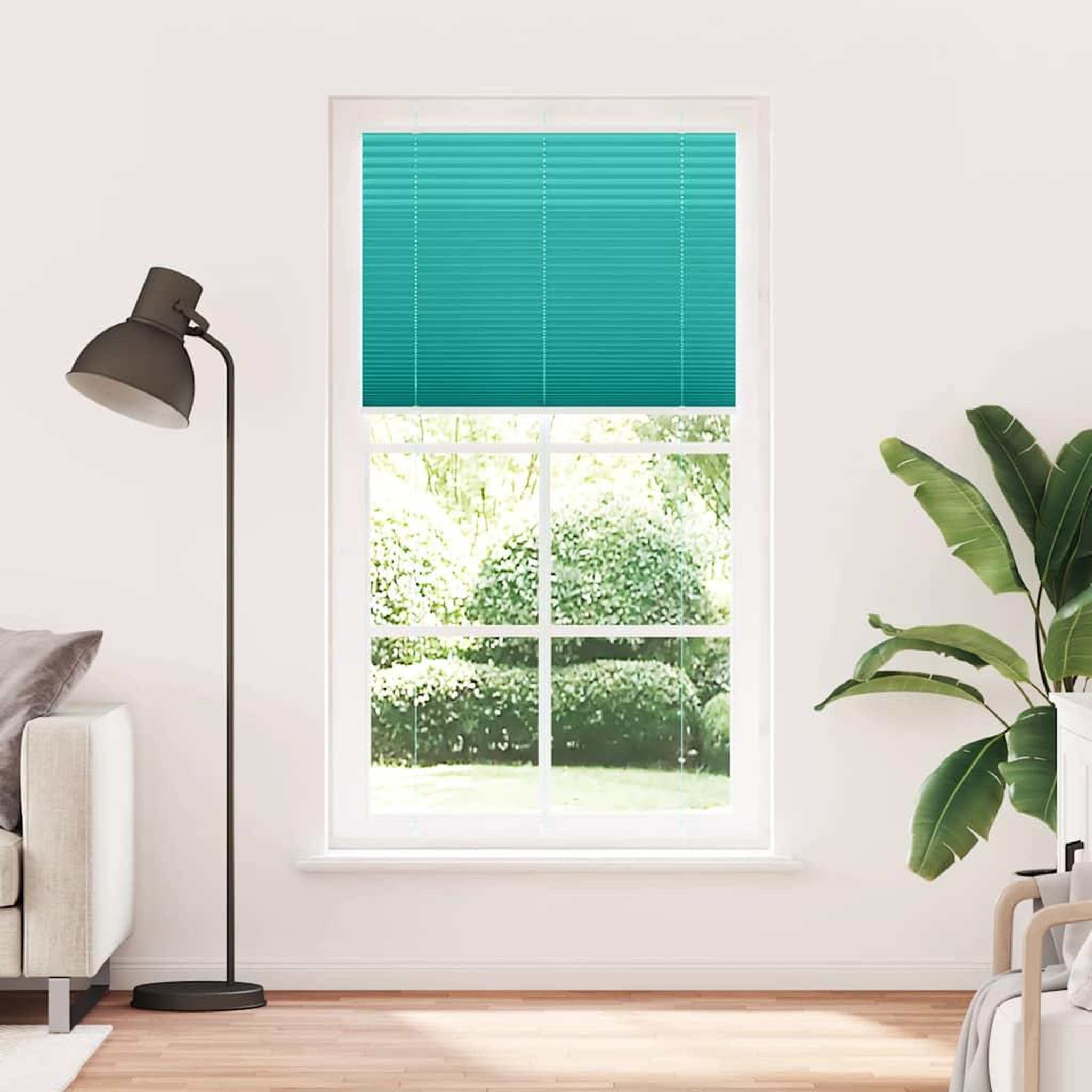 Voir la diapositive 2 : VIDAXL Store plisse vert petrole 110x200cm largeur du tissu 109,4cm