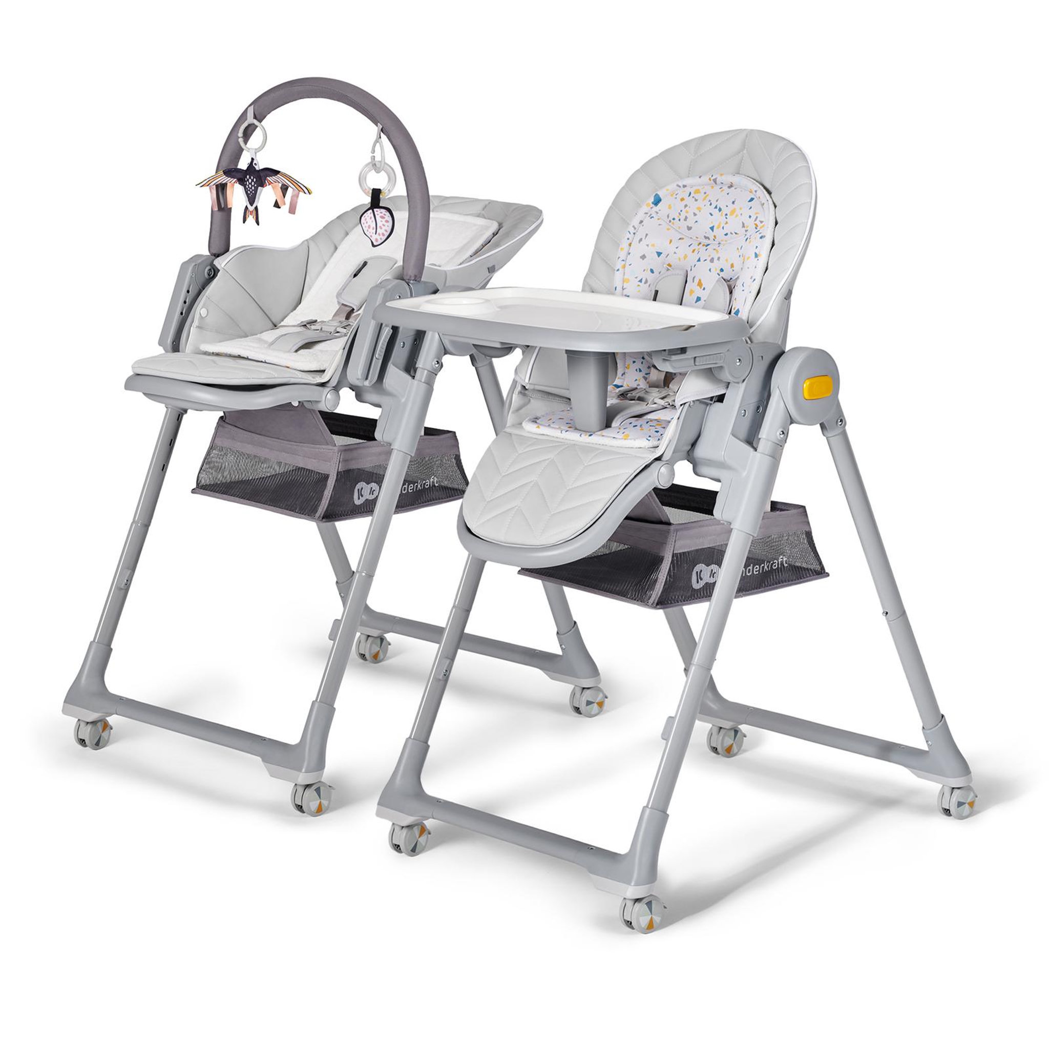 Voir la diapositive 4 : KINDERKRAFT Chaise haute 2 en 1 - transat et siège réglable