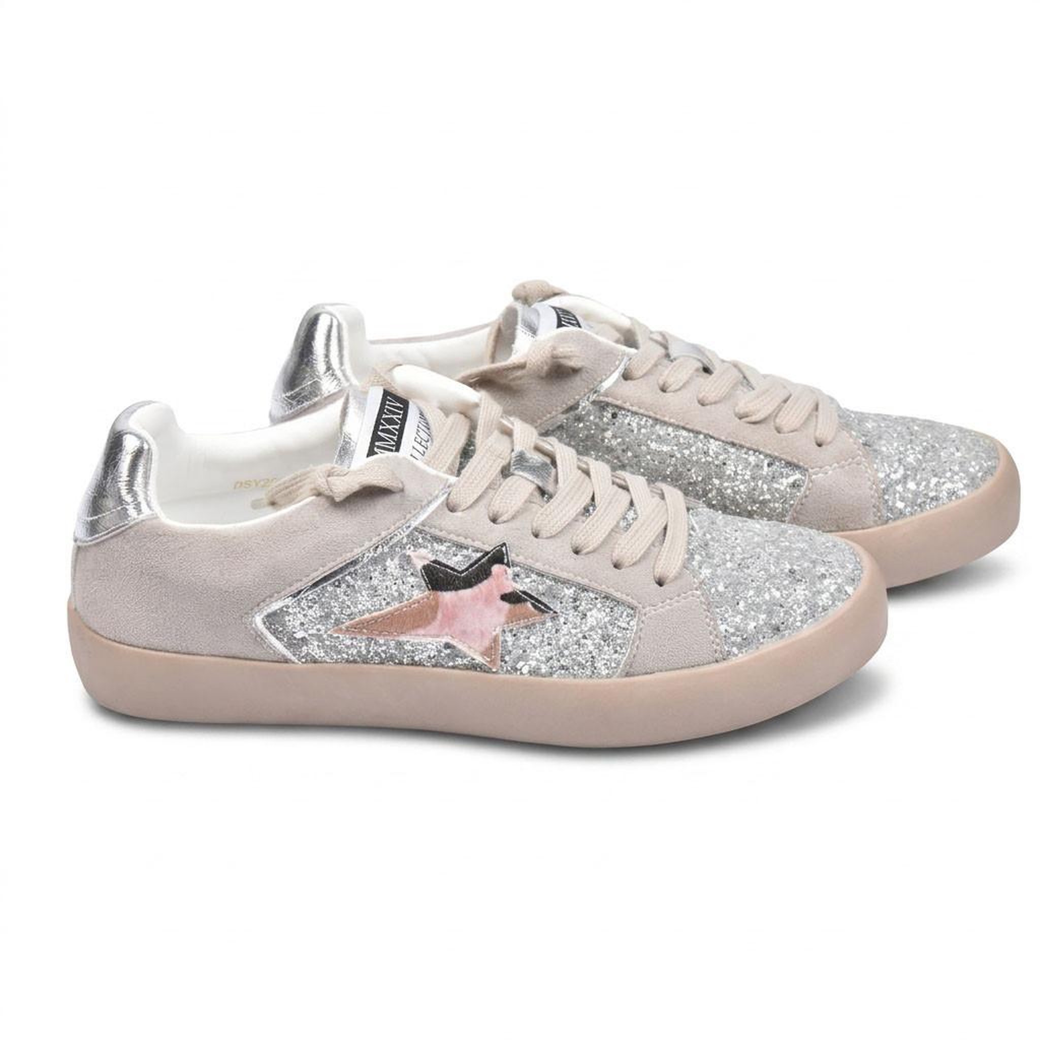 Voir la diapositive 3 : OZABI OZABI Sneakers Glitter Femme Étoile Plateforme MMXXIV