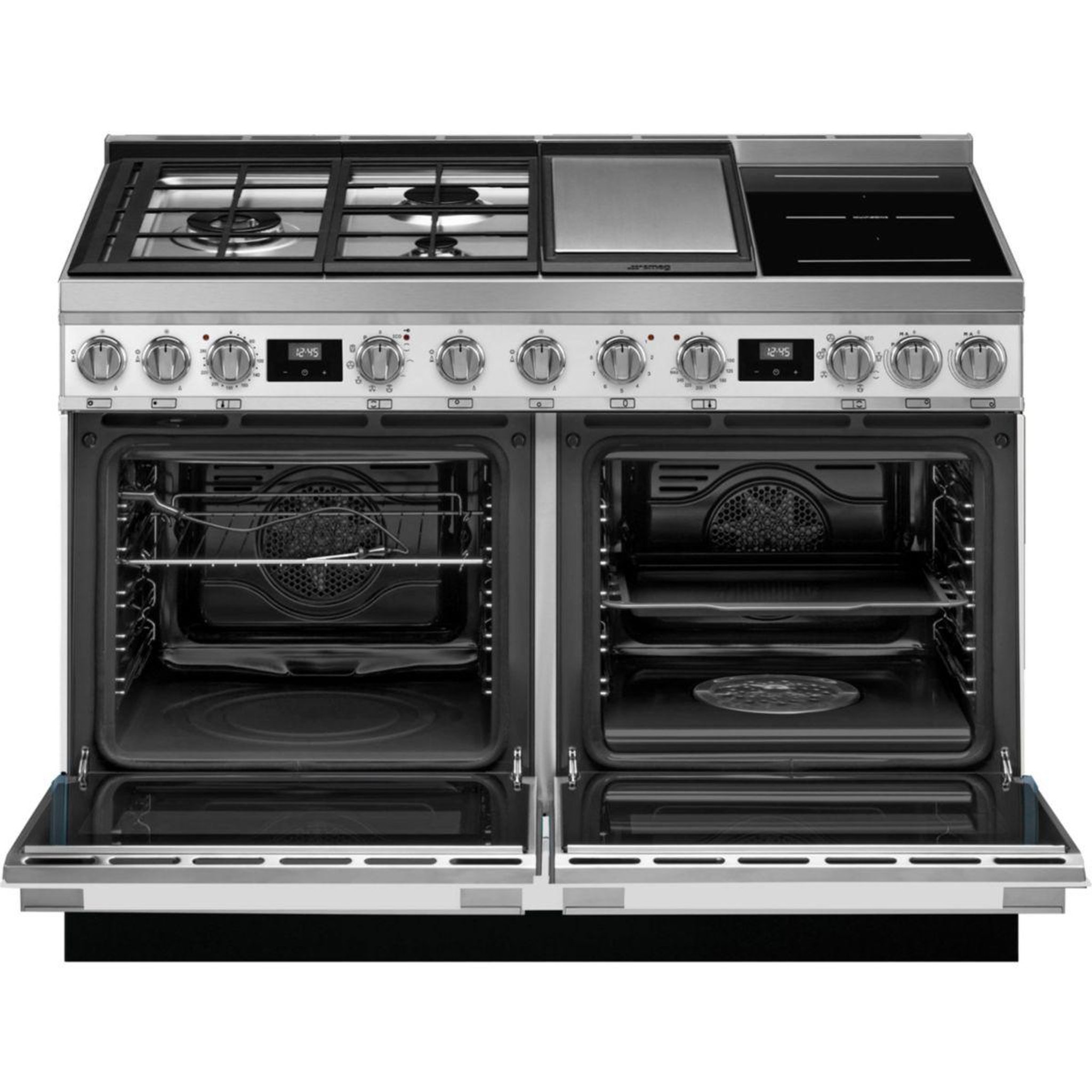 Voir la diapositive 2 : SMEG Piano de cuisson mixte cpf120igmpwh