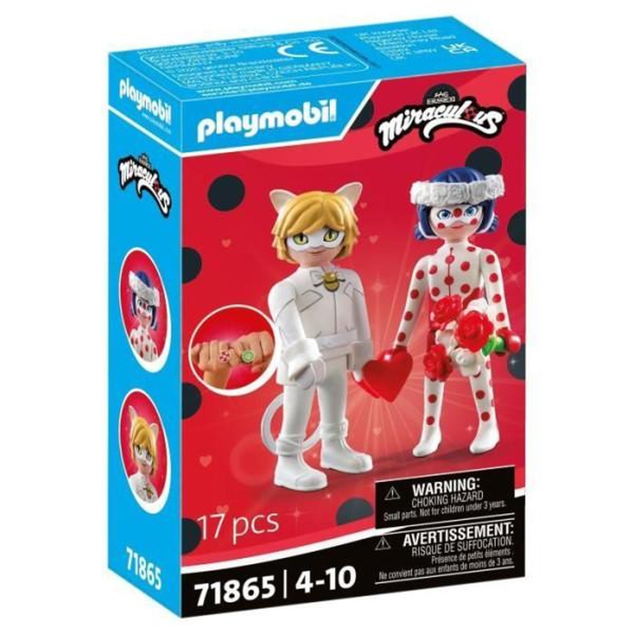 PLAYMOBIL PLAYMOBIL 71865 Mariage Ladybug & Chat Noir, Miraculous, 17 pieces, Des 4 ans