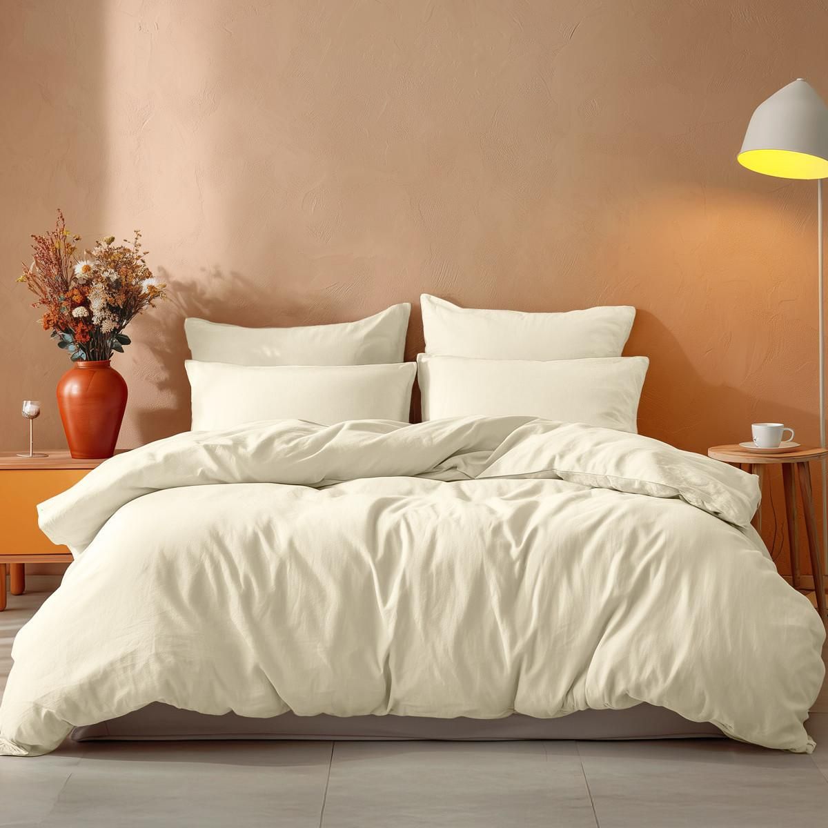 Sensei Maison Parure housse de couette avec 2 taies 65x65 cm en coton STUDIO