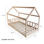 Voir la diapositive 7 : Lit cabane 90 x 190 cm + sommier + barrière TIKI