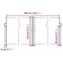 Voir la diapositive 6 : VIDAXL Auvent lateral retractable creme 120x600 cm