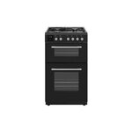 CONTINENTAL EDISON Cuisiniere gaz - CONTINENTAL EDISON - CECDF6060IBD - Double fours - 4 feux - noir - L60 xP60 x H90 cm