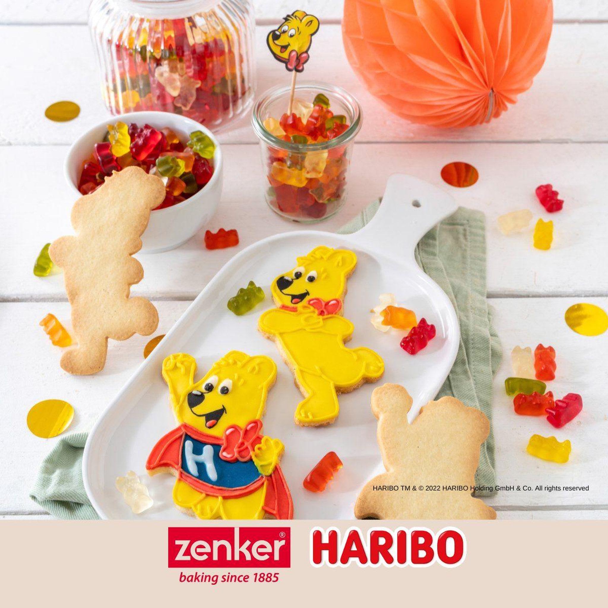 Voir la diapositive 2 : ZENKER Lot de 2 emporte-pièces en inox motif ourson doré zenker haribo