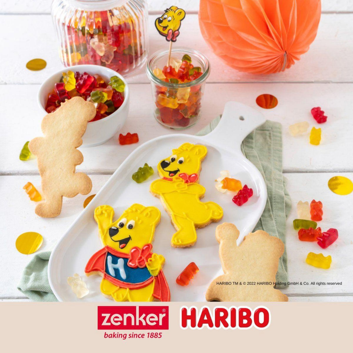 ZENKER Lot de 2 emporte-pièces en inox motif ourson doré Zenker Haribo