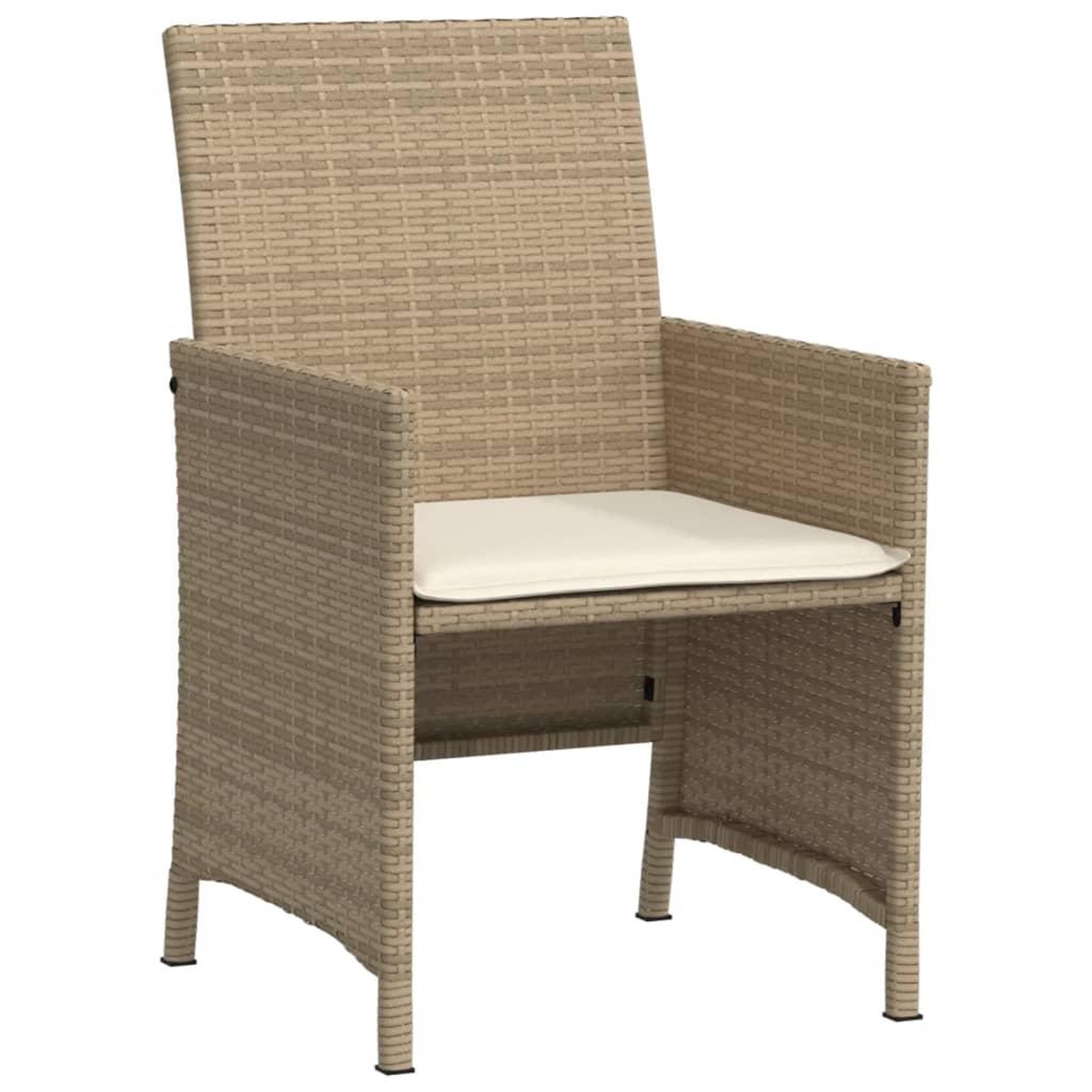 Voir la diapositive 5 : VIDAXL Ensemble de bistro 3 pcs avec coussins beige resine tressee