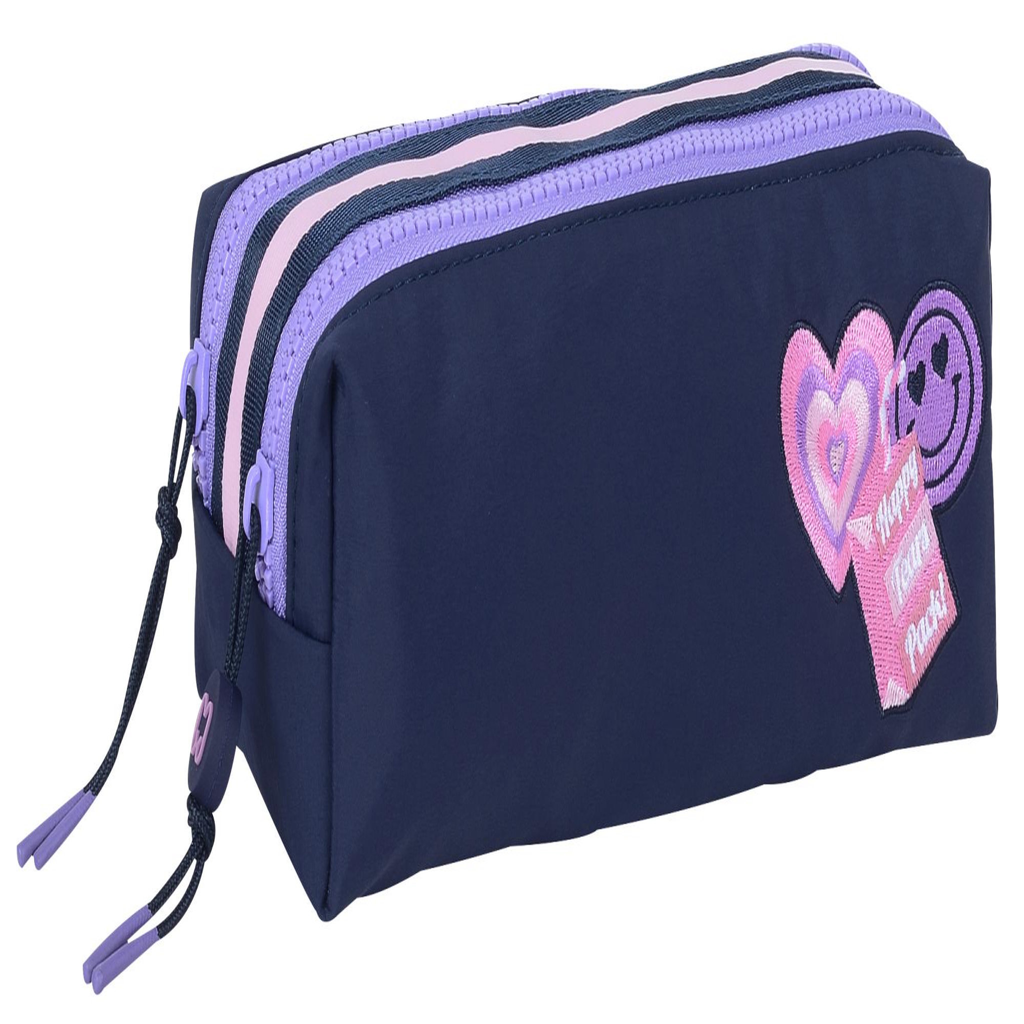 Voir la diapositive 2 : Bagtrotter MARSHMALLOW - Trousse scolaire double compartiment GLIMMED - Bleu nuit - Fille