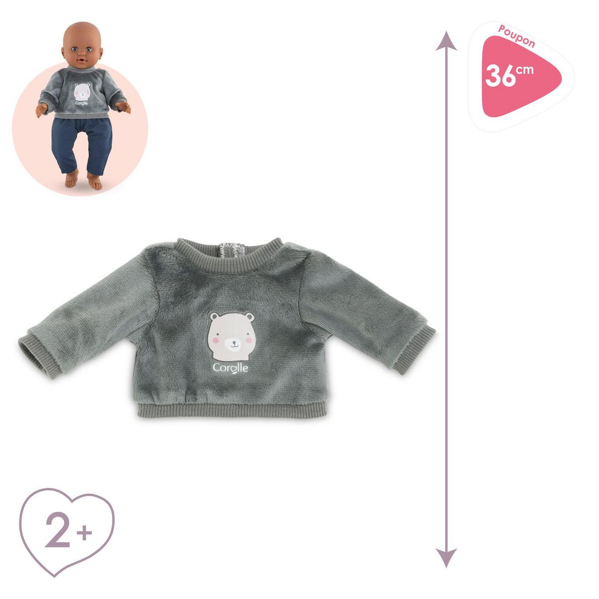 Corolle Sweat Ourson pour poupon 36 cm
