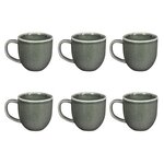 Paris Prix Lot de 6 Mugs en Céramique  Black Forest  30cl Vert