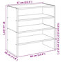 Voir la diapositive 6 : VIDAXL Etageres a chaussures 2 pcs empilable chene sonoma 60x30x30,5cm