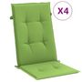 Voir la diapositive 2 : VIDAXL Coussins de chaise a dossier haut lot de 4 vert melange tissu