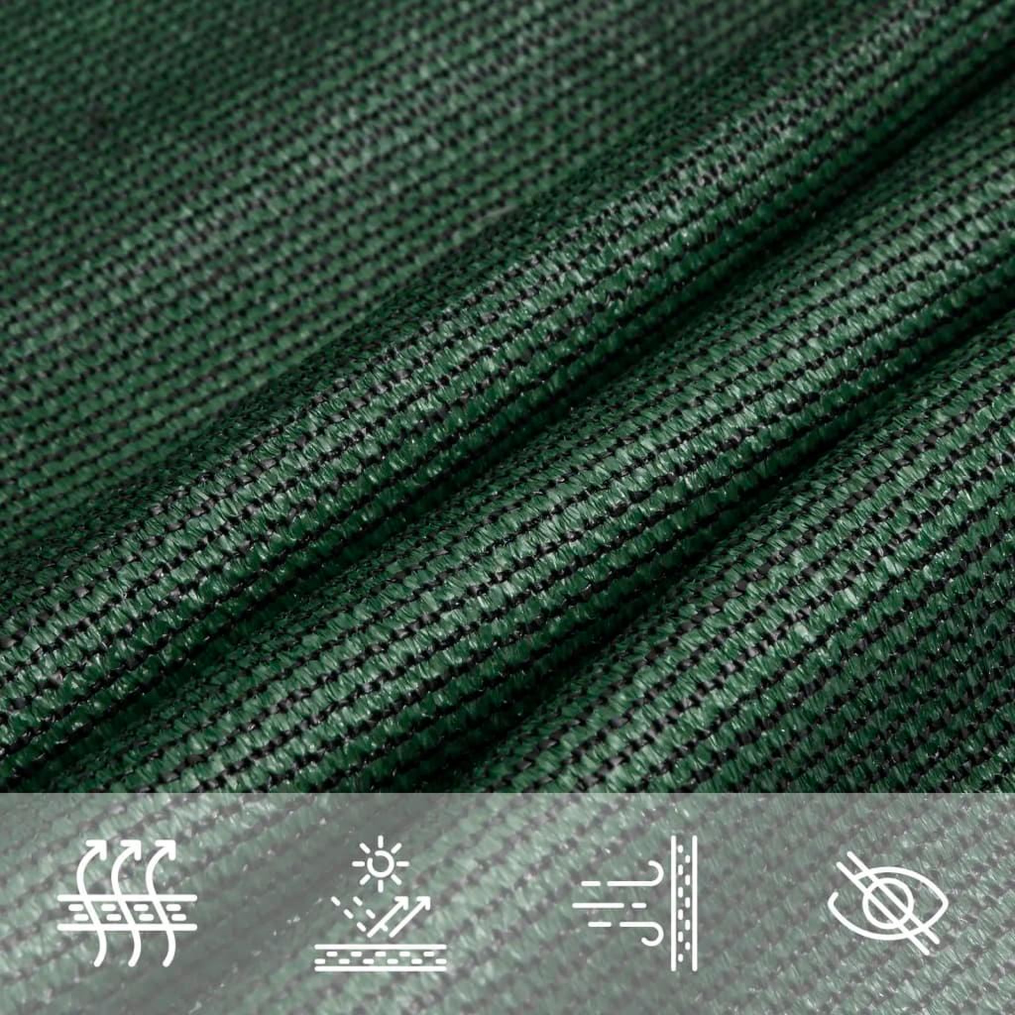 Voir la diapositive 5 : VIDAXL Voile d'ombrage 160 g/m^2 Vert fonce 2x2 m PEHD