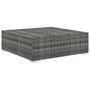 Voir la diapositive 2 : VIDAXL Repose-pied sectionnel 1 pc avec coussin Resine tressee Gris