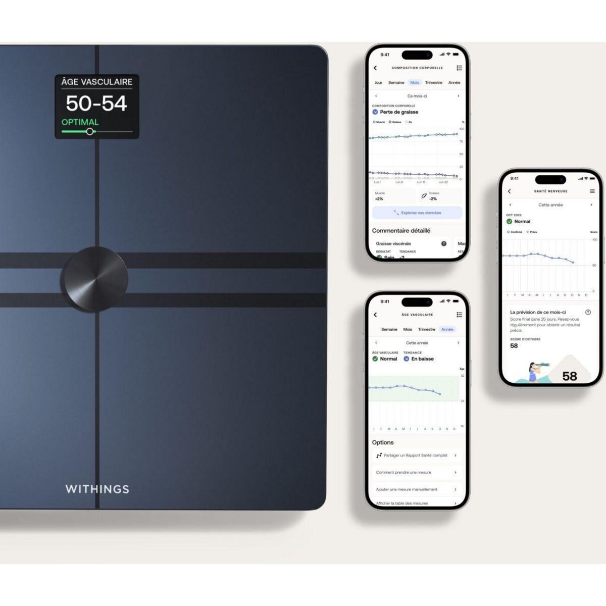 WITHINGS Pèse personne connecté Body Comp Noir