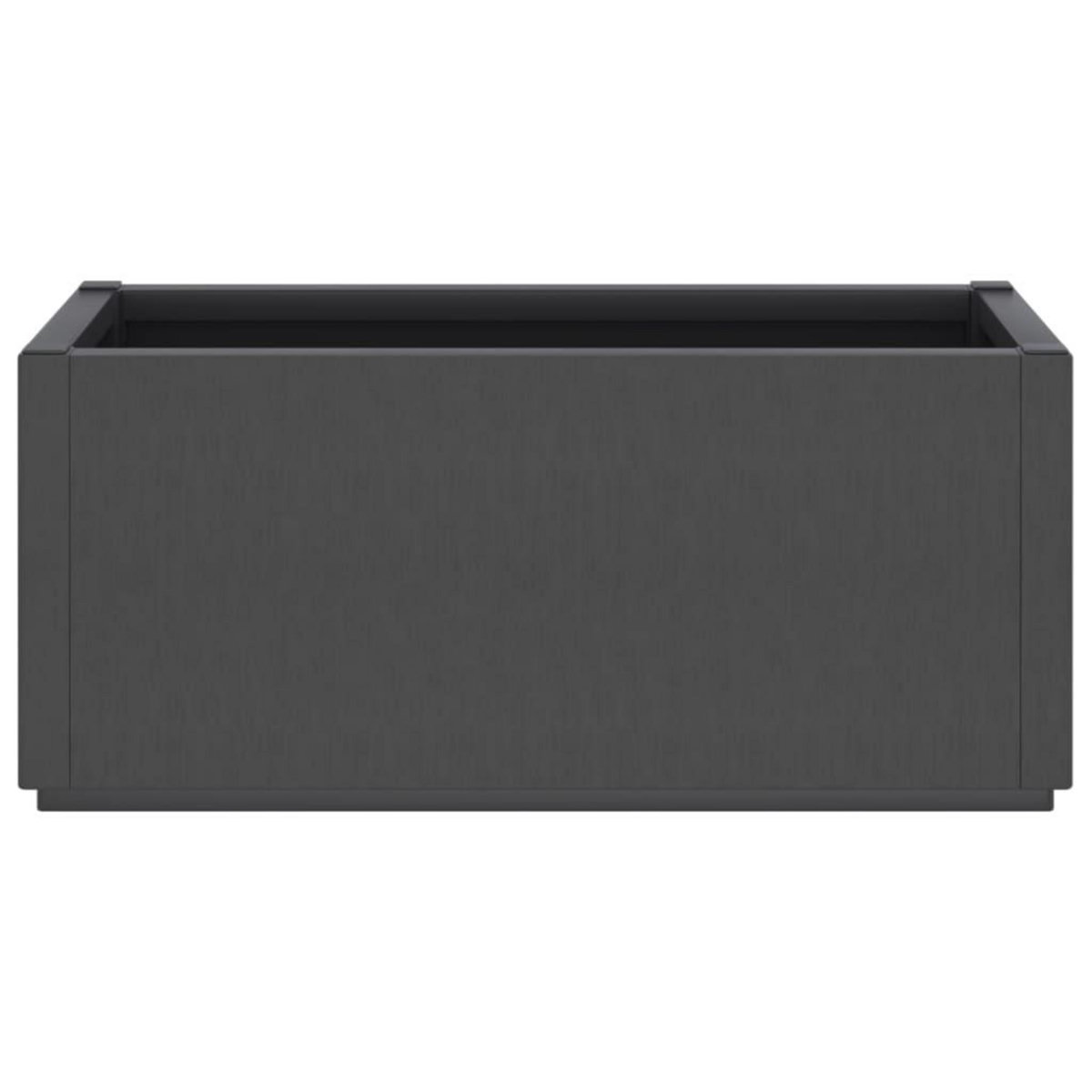 VIDAXL Jardiniere gris fonce 80x36x35 cm PP