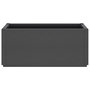Voir la diapositive 4 : VIDAXL Jardiniere gris fonce 80x36x35 cm PP