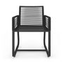 Voir la diapositive 3 : ID MARKET Lot de 2 fauteuils de jardin ODESSA métal et cordage noir