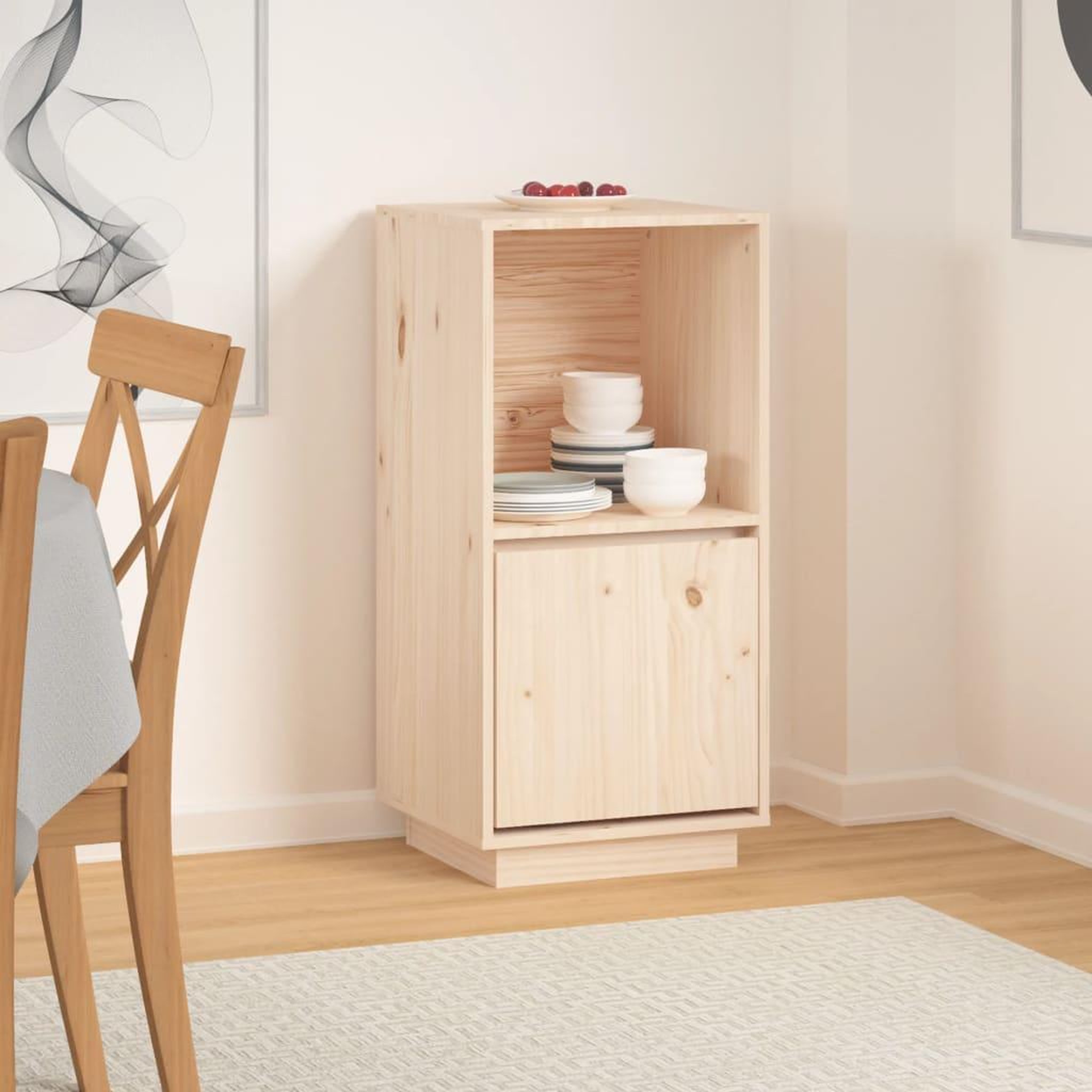 Voir la diapositive 1 : VIDAXL Buffet 38x35x80 cm Bois de pin massif