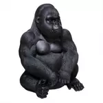 ATMOSPHERA Statue Déco  Gorille Assis  46cm Noir