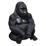  Statue Déco  Gorille Assis  46cm Noir