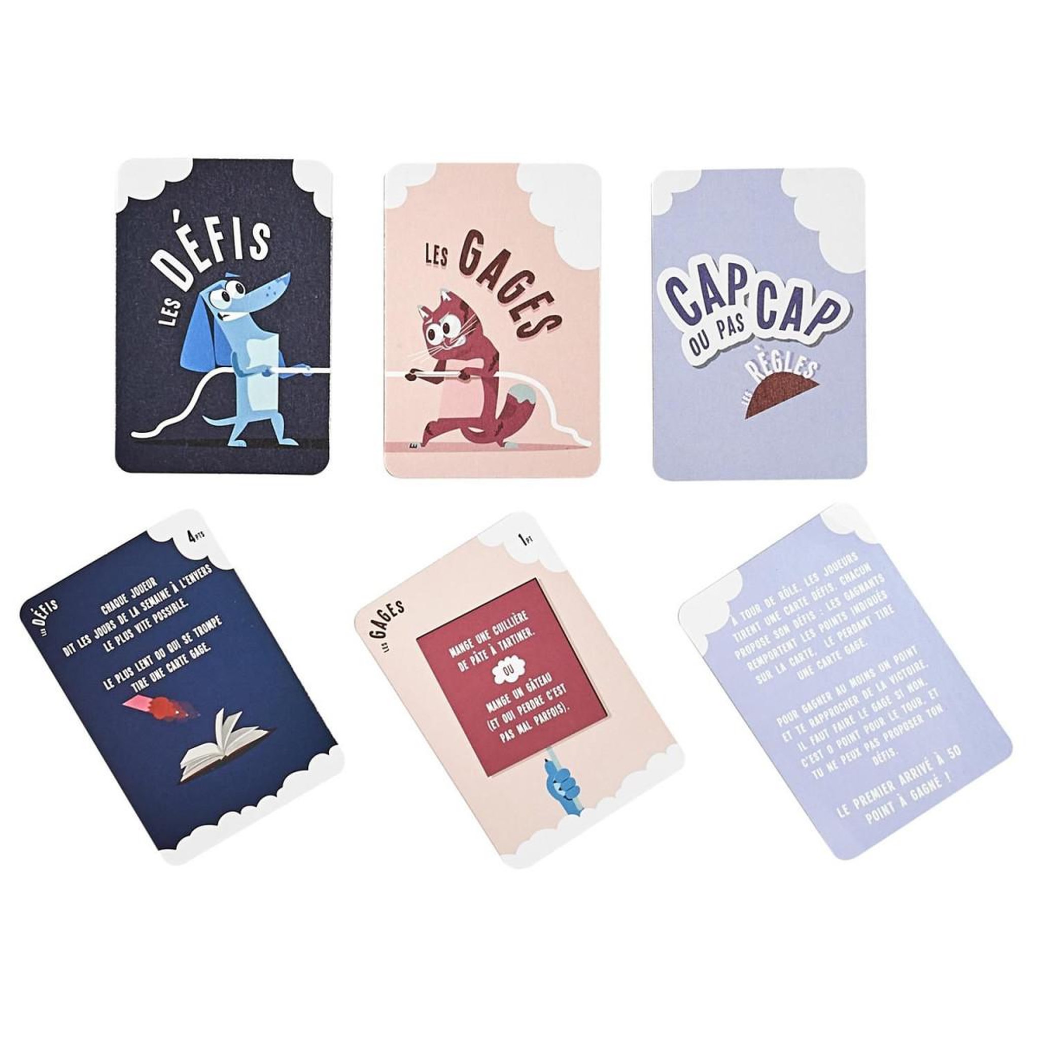 Voir la diapositive 2 : Jeux 2 momes Jeu du Cap ou pas Cap  60 Cartes  9cm Multicolore