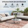 Voir la diapositive 5 : OUTSUNNY Tapis d'extérieur réversible motif graphique dim. 1,8 x 2,7 m sac transport inclus terracotta beige