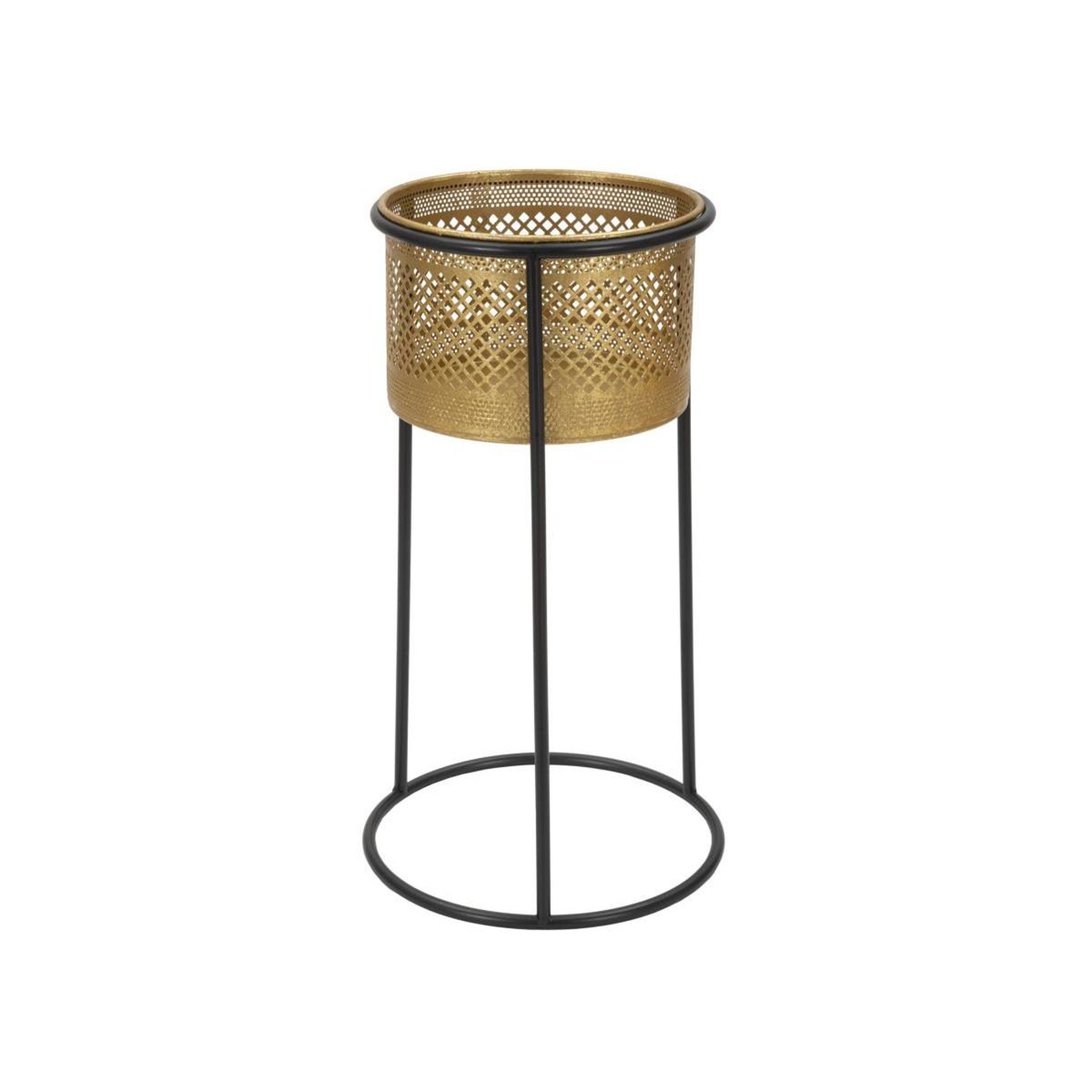 Paris Prix Cache-pot en métal  simply  50cm or & noir