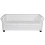 Voir la diapositive 4 : VIDAXL Canape Chesterfield a 2 places et a 3 places blanc