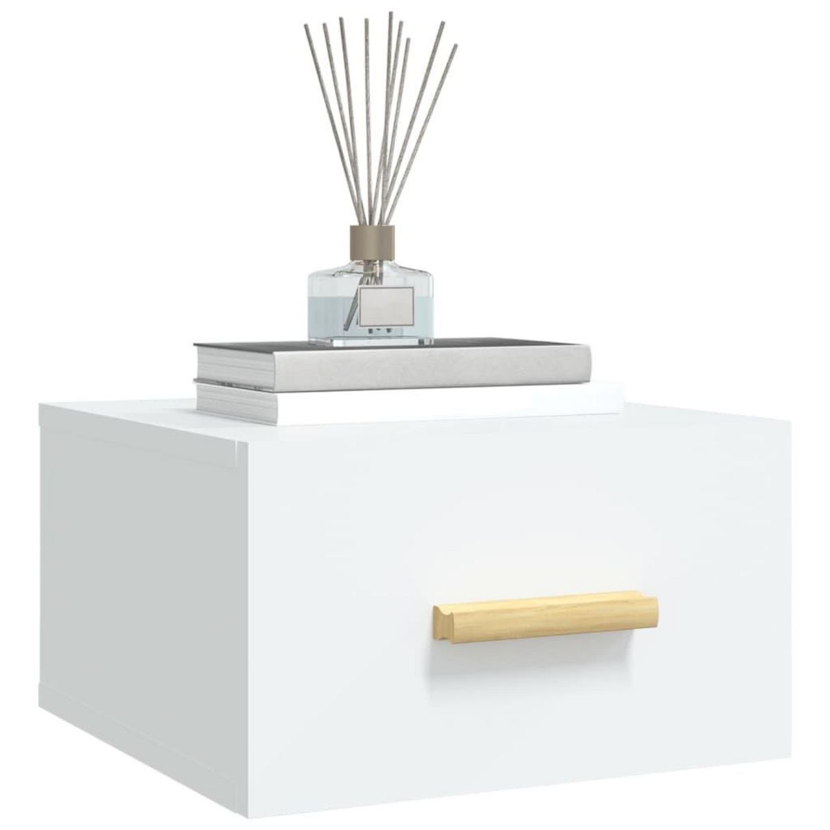 VIDAXL Tables de chevet murales 2 pcs blanc 35x35x20 cm