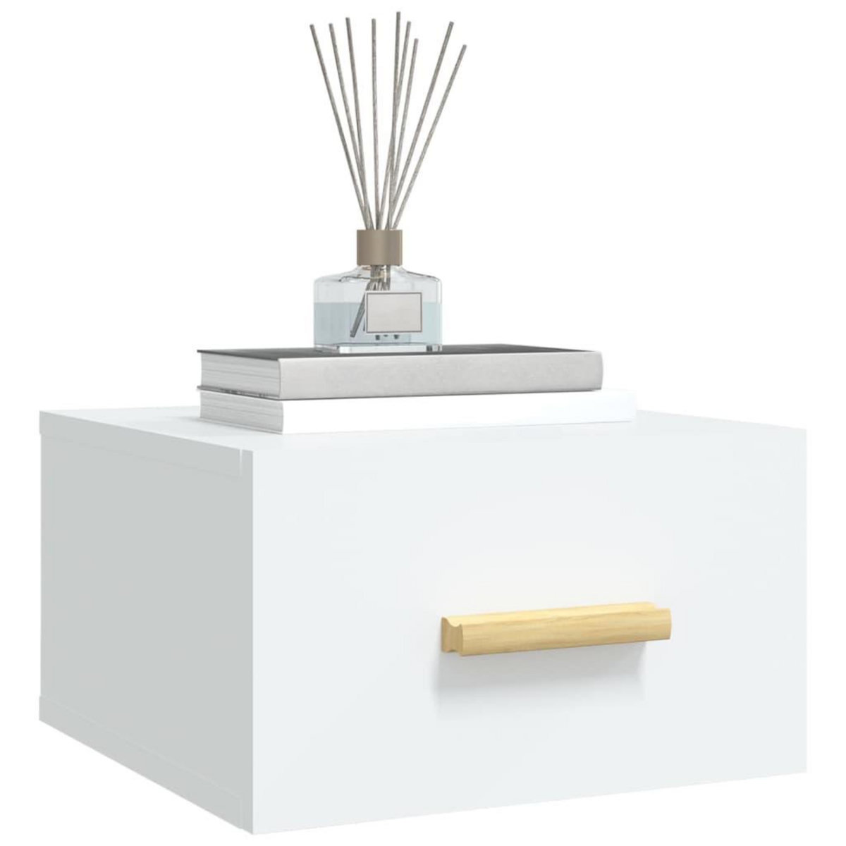 VIDAXL Tables de chevet murales 2 pcs blanc 35x35x20 cm