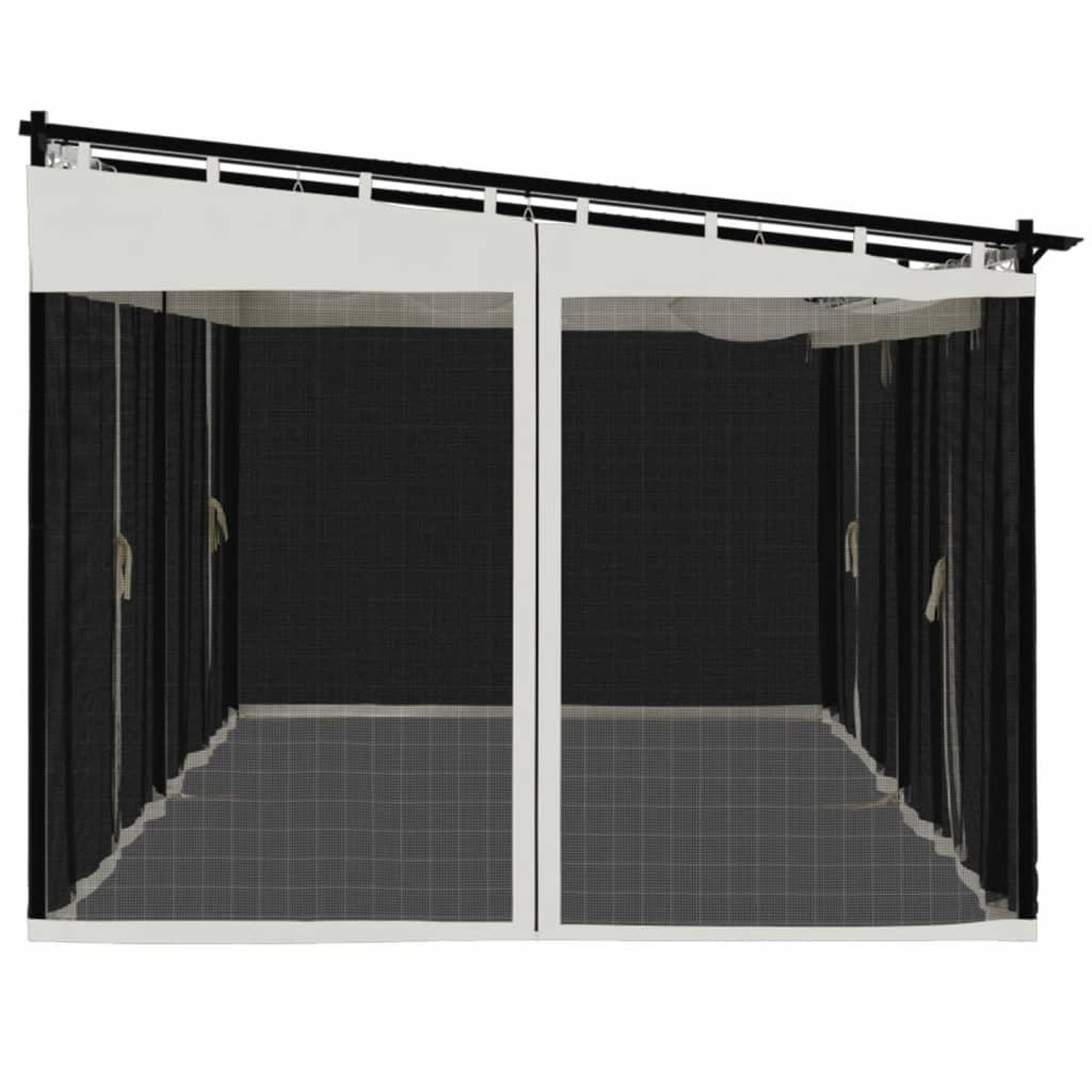 Voir la diapositive 5 : VIDAXL Tonnelle avec parois en filet creme 6x3 m acier