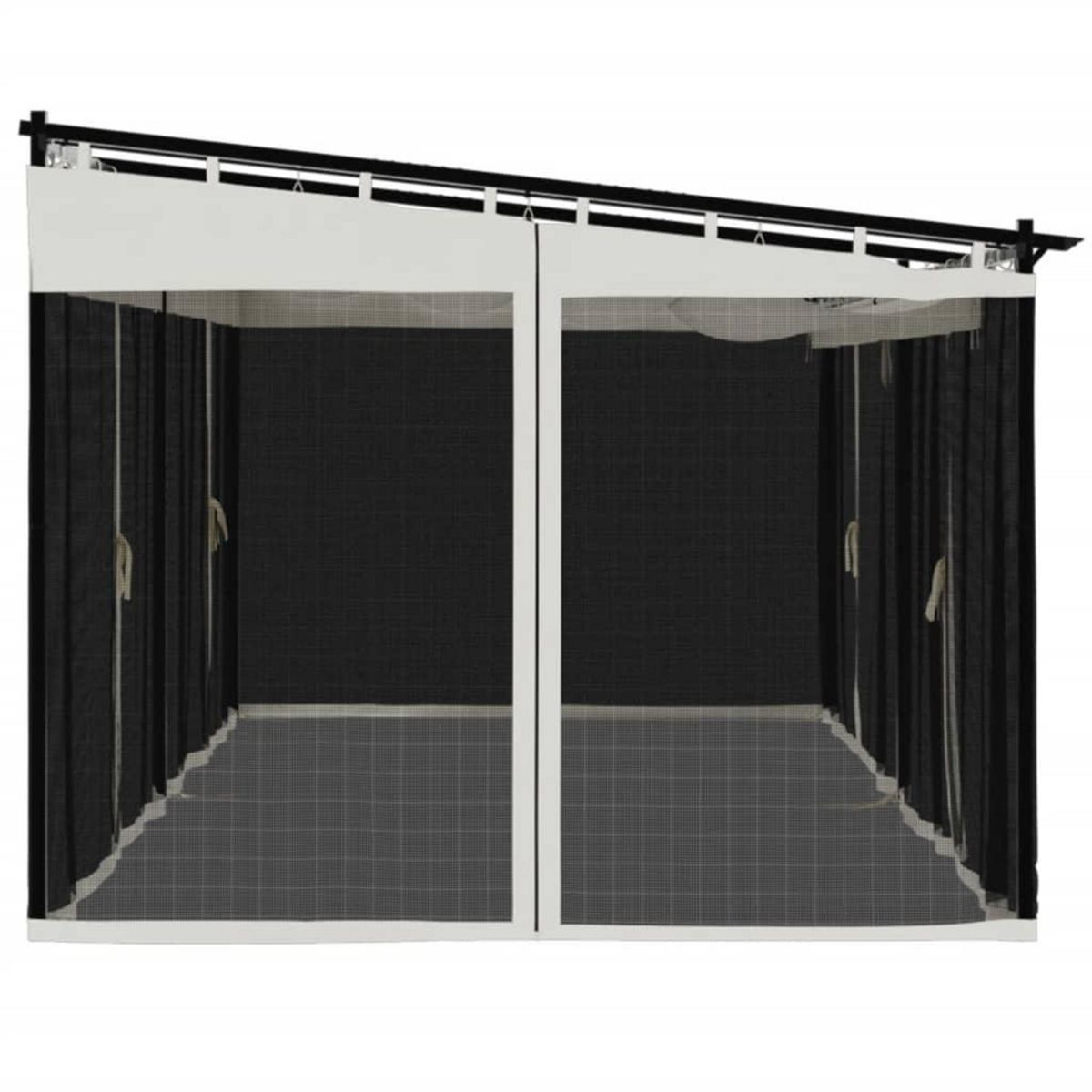 VIDAXL Tonnelle avec parois en filet creme 6x3 m acier