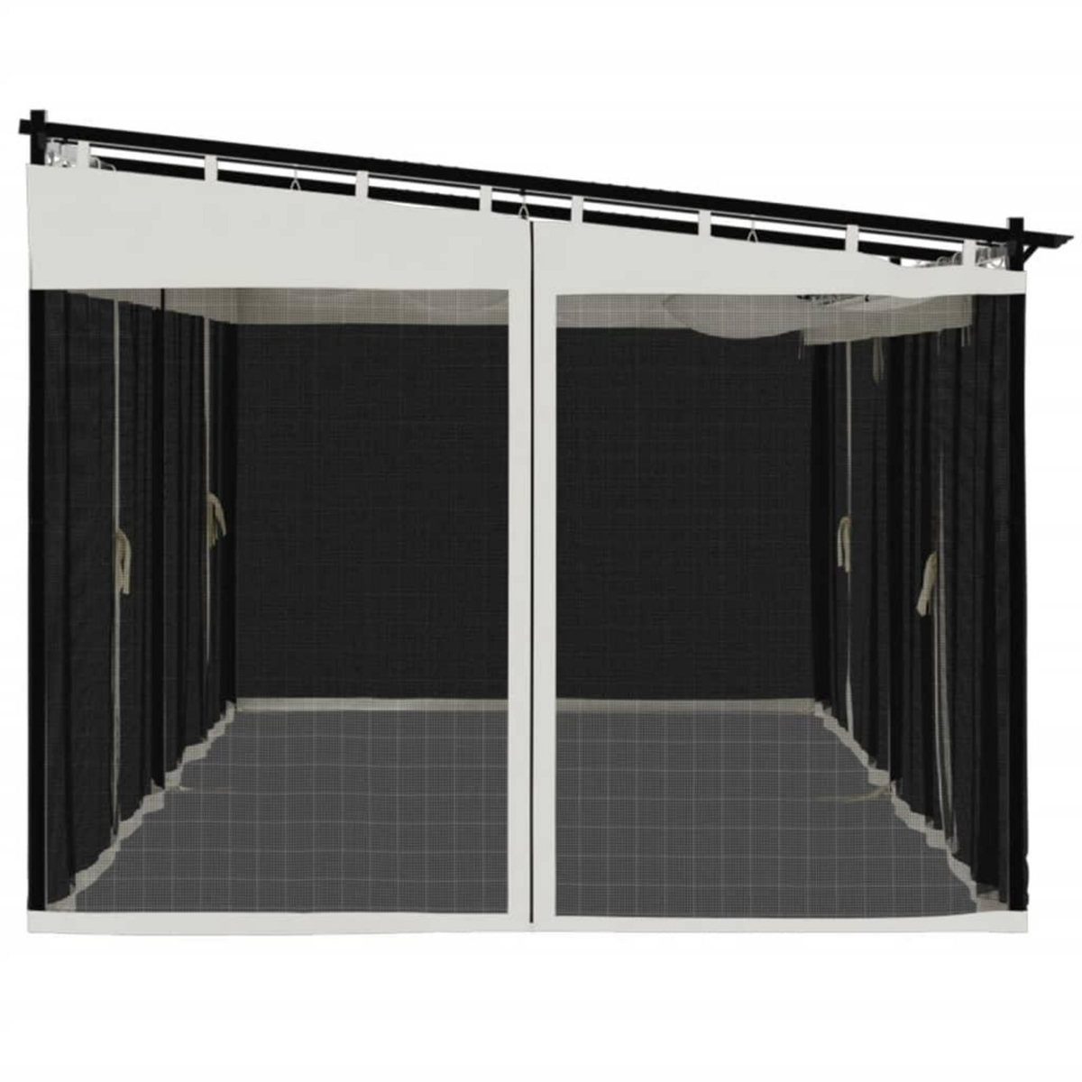 VIDAXL Tonnelle avec parois en filet creme 6x3 m acier