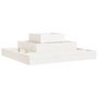 Voir la diapositive 2 : VIDAXL Jardiniere Blanc 80x80x27 cm Bois massif de pin