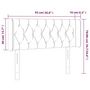 Voir la diapositive 6 : VIDAXL Tete de lit a LED Gris fonce 93x16x78/88 cm Tissu