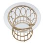 Voir la diapositive 2 : Paris Prix Table d'Appoint en Verre  Panama  50cm Naturel