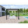 Voir la diapositive 4 : Pergola Bioclimatique autoportée  3X4 m - Aluminium - Noir charbon/blanc - VS OmBREA®