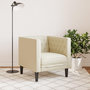 Voir la diapositive 3 : VIDAXL Fauteuil Chesterfield creme similicuir