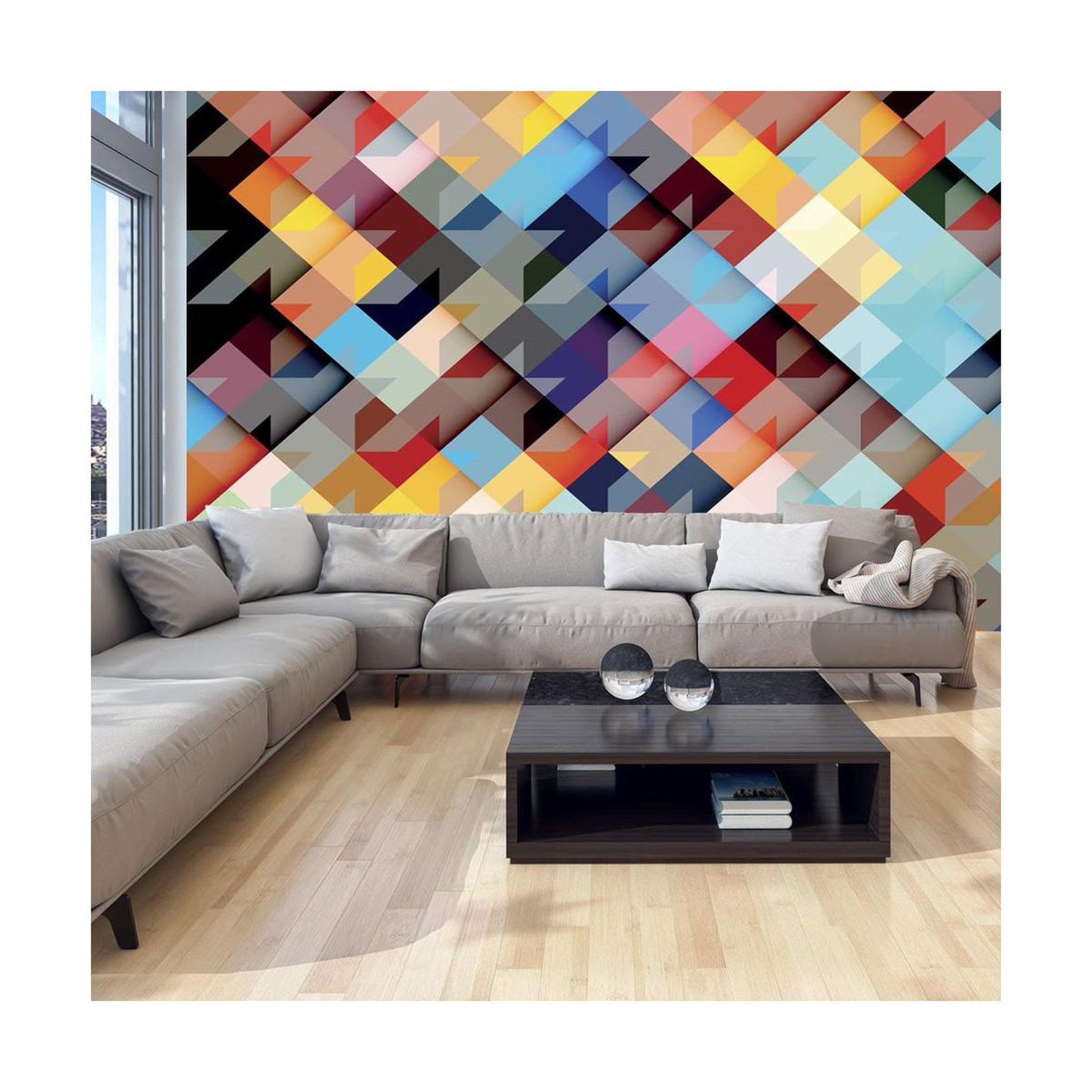 Voir la diapositive 1 : Paris Prix Papier Peint  Colour Patchwork