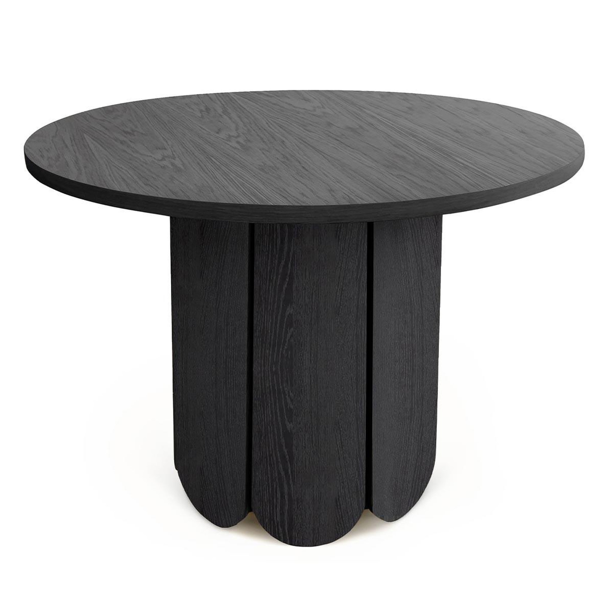 Paris Prix Table à manger ronde design  soft  98cm chêne & noir