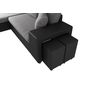 Voir la diapositive 5 : Canapé d'angle réversible convertible avec coffre + 2 poufs avec niche fixe à droite ANETTA