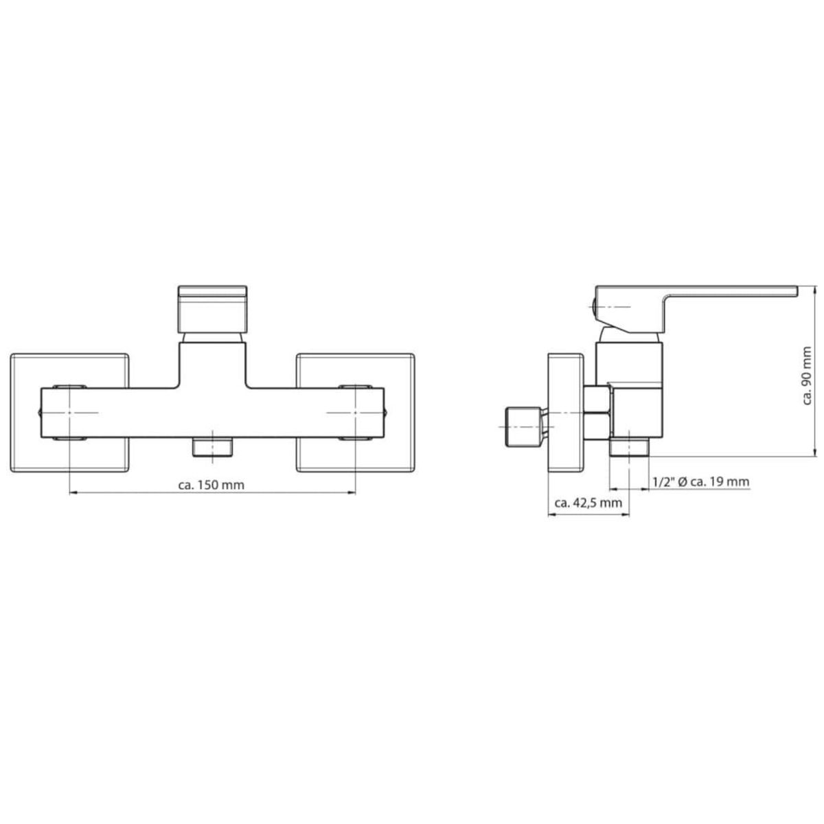 SCHUTTE SCHÜTTE Mitigeur de douche TOKYO II chrome