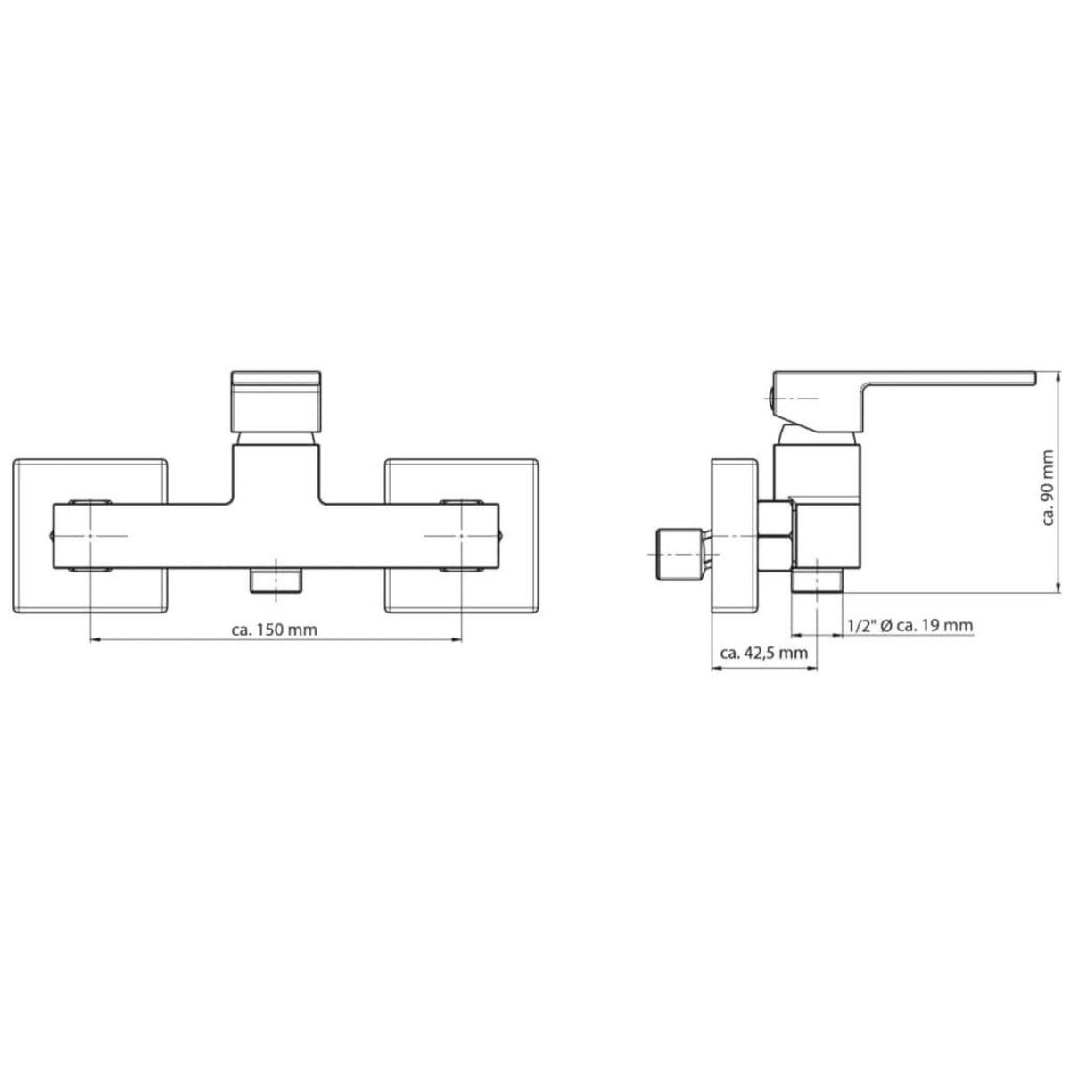 SCHUTTE SCHÜTTE Mitigeur de douche TOKYO II chrome